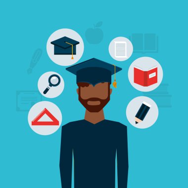 Üniversite öğrenci mezuniyet amblemi