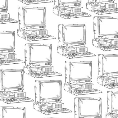 Retro bilgisayar arka plan