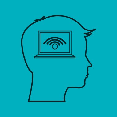 büyük veri merkezi düz simgeler