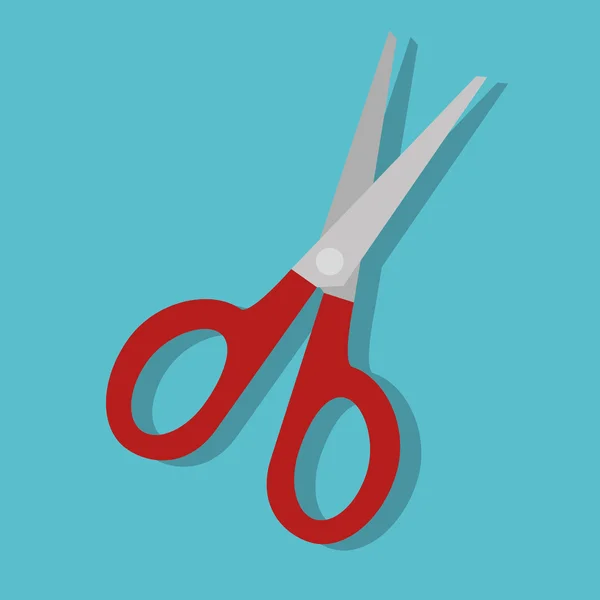 Kreslený nůžky školní nástroj grafika, samostatný — Stockový vektor