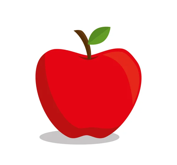 Çizgi film elma okul tasarım grafik — Stok Vektör
