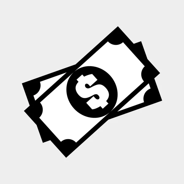 Pengar räkningar tuss ikon design — Stock vektor