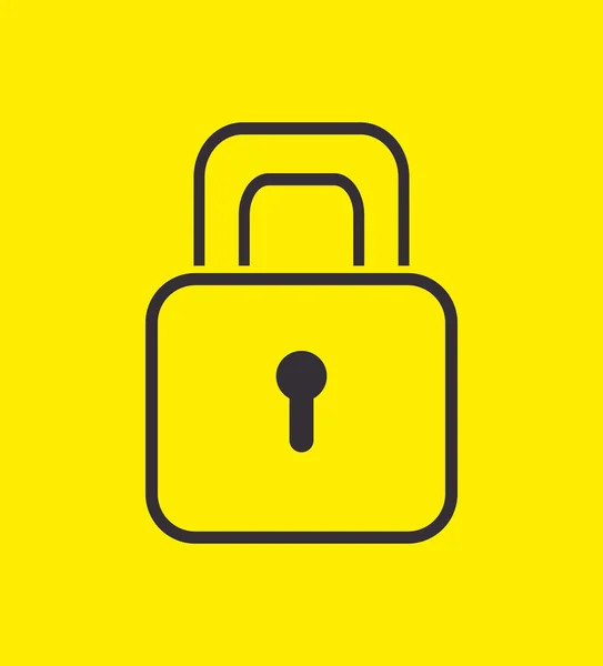 Padlock safety security icon design — Stock Vector