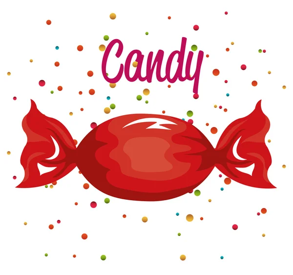 Caramelo y confeti icono de diseño — Archivo Imágenes Vectoriales