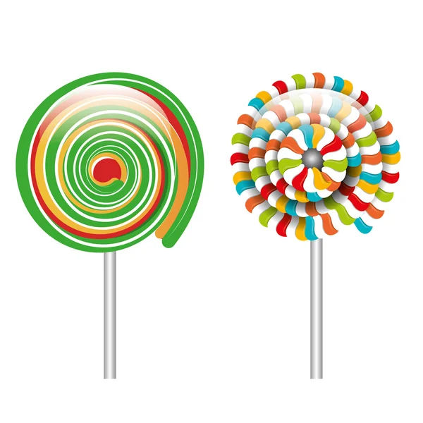 Cartoon lollipop spiraal afbeelding geïsoleerd — Stockvector