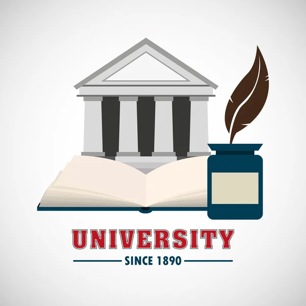 Икона университетской эмблемы — стоковый вектор