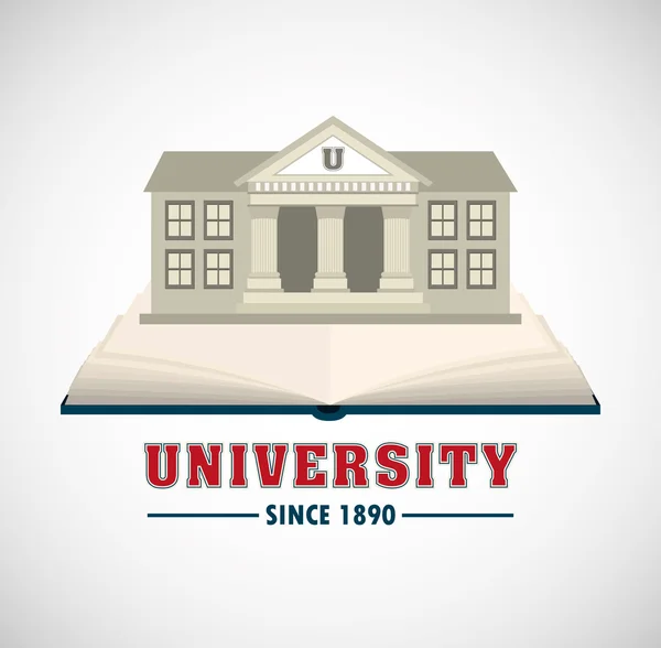 Icono de la educación emblema universitario — Vector de stock