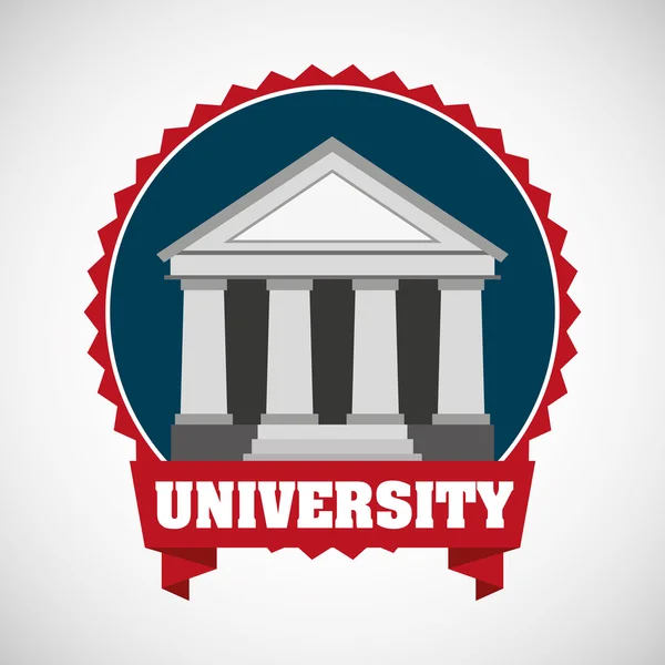 Icono de la educación emblema universitario — Vector de stock