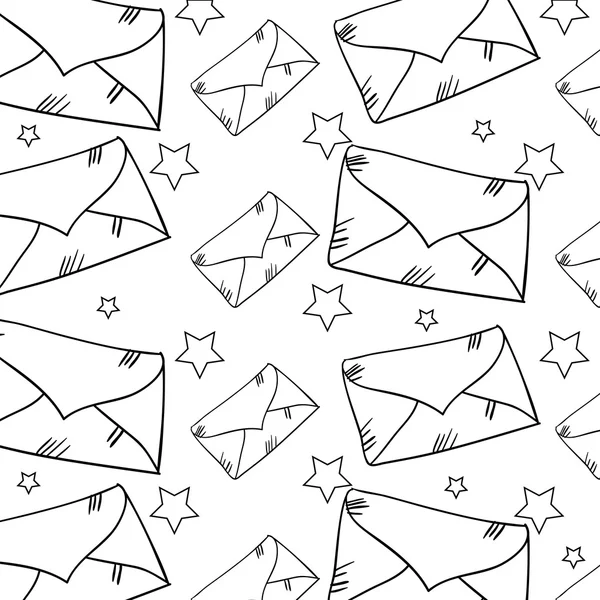 Envelope com estrelas de fundo — Vetor de Stock