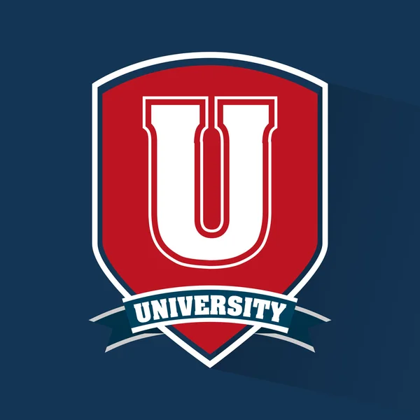 Икона университетской эмблемы — стоковый вектор