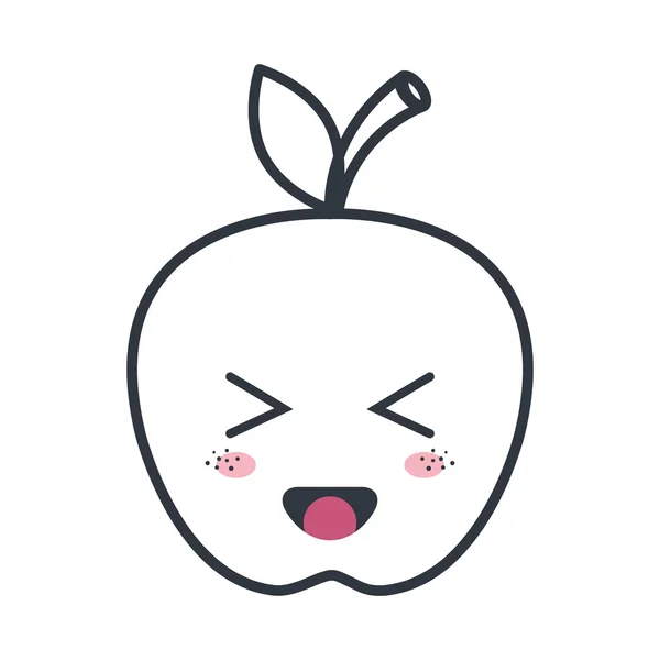 Apple Kawaii — стоковый вектор