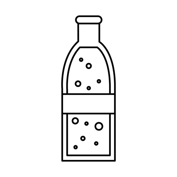 Bouteille de soda icône en verre — Image vectorielle
