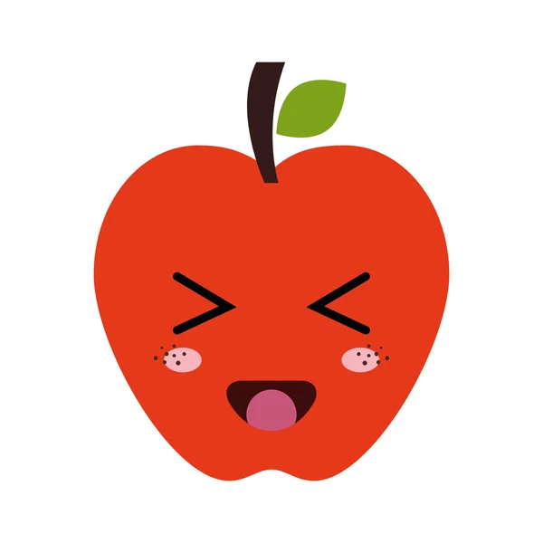 애플 귀여운 만화 — 스톡 벡터