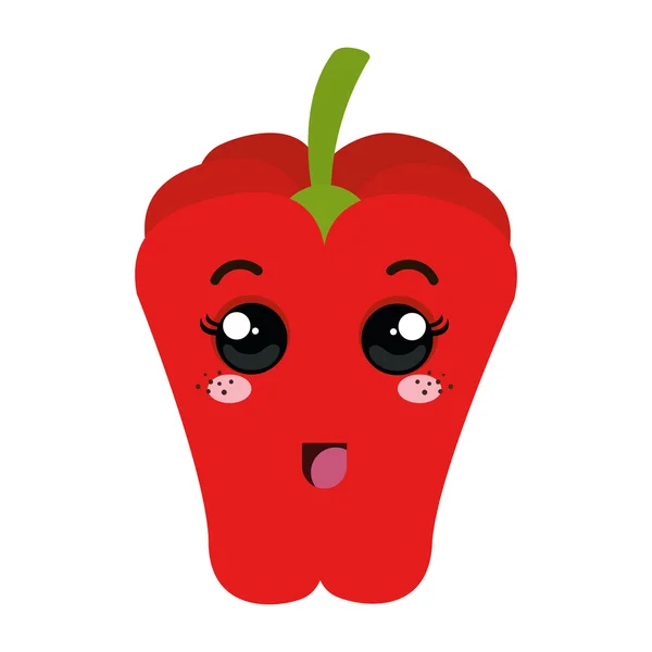 Red pepper kawaii cartoon — Stock Vector