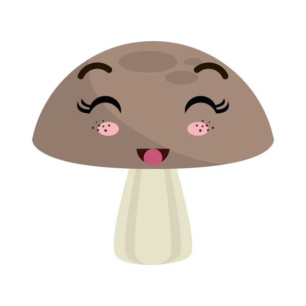 Mushroom kawaii cartoon — Stock Vector