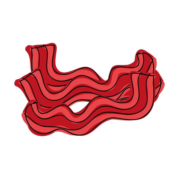 Red bacon stripes — Stock Vector