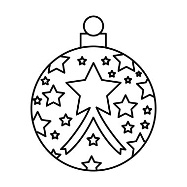 Noel top dekorasyon izole simgesi