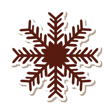 Noel kar tanesi izole simgesi