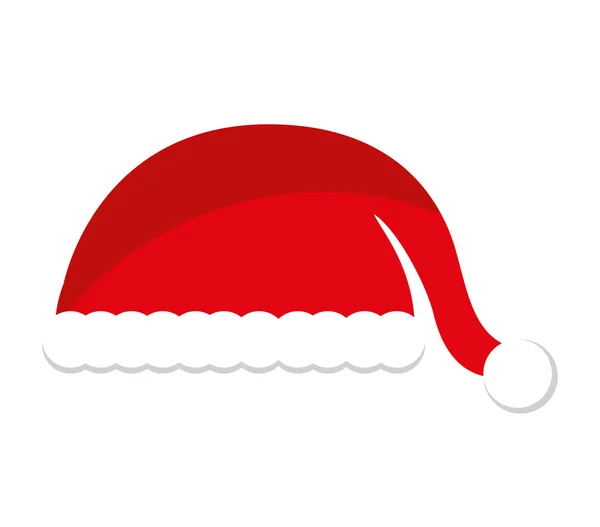 Christmas hat decoratie geïsoleerde pictogram — Stockvector