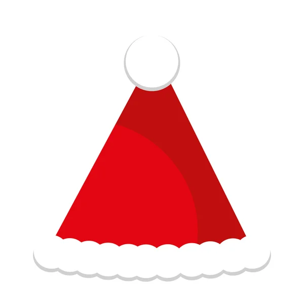 Decoración sombrero de navidad icono aislado — Vector de stock