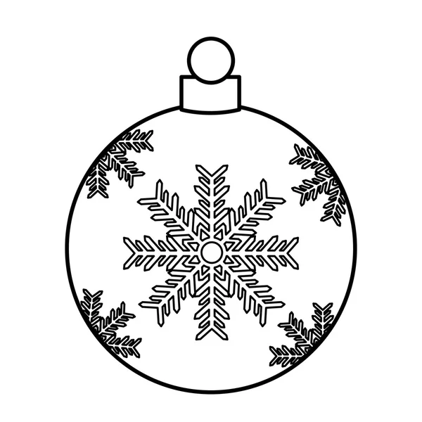 クリスマス ボール装飾分離アイコン — ストックベクタ