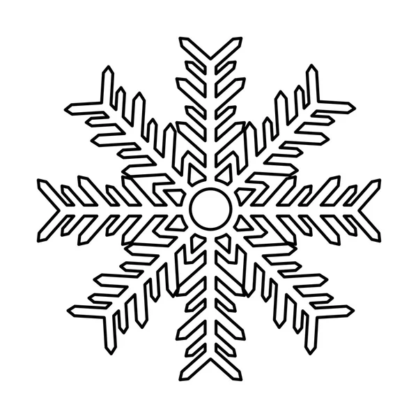 Navidad copo de nieve aislado icono — Vector de stock