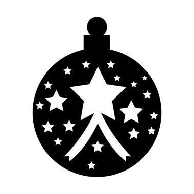 Noel top dekorasyon izole simgesi