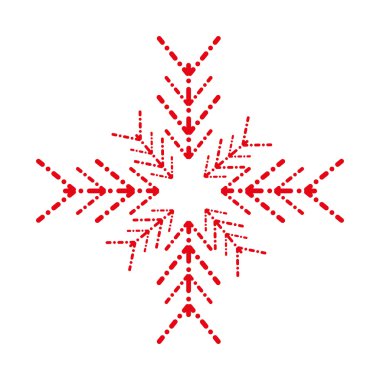 Noel kar tanesi izole simgesi