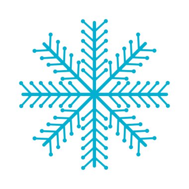 Noel kar tanesi izole simgesi