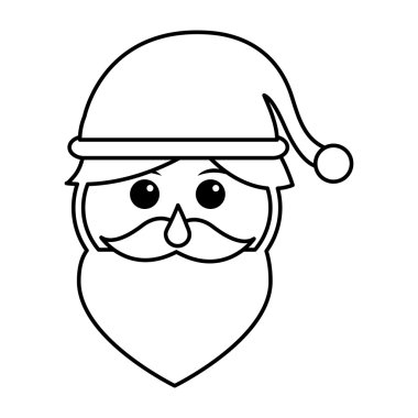 Noel Baba baş izole simgesi