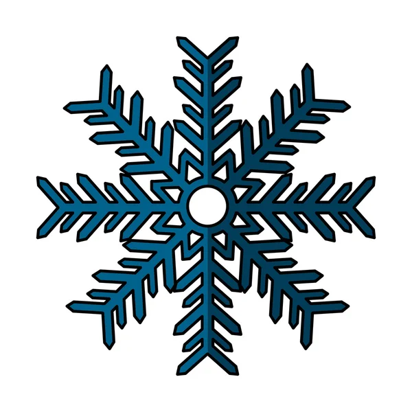 Navidad copo de nieve aislado icono — Archivo Imágenes Vectoriales