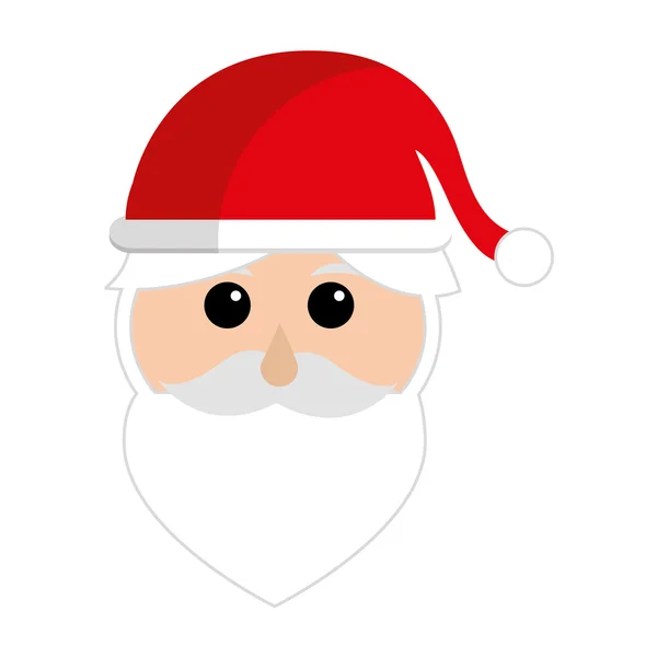 Santa Claus cabeza icono aislado — Vector de stock