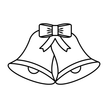 Noel zil dekorasyon izole simgesini