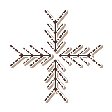 Noel kar tanesi izole simgesi