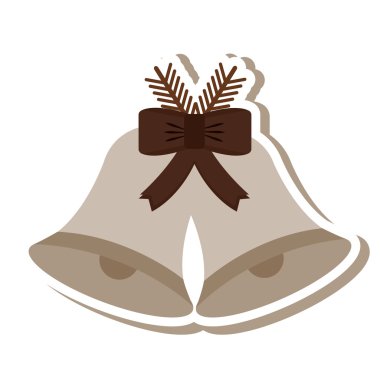 Noel zil dekorasyon izole simgesini