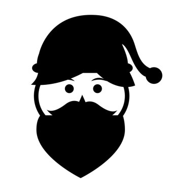 Noel Baba baş izole simgesi