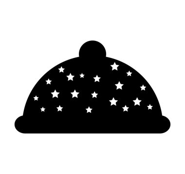 Noel şapka dekorasyon izole simgesi