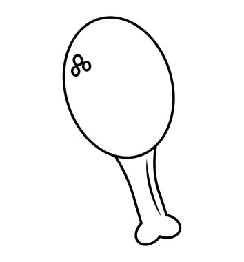 lezzetli tavuk uyluk simgesi