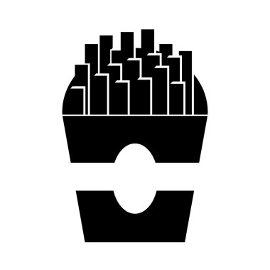 lezzetli Fransız frieds lokanta simgesi