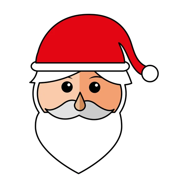 Santa claus head isolated icon — Stock Vector