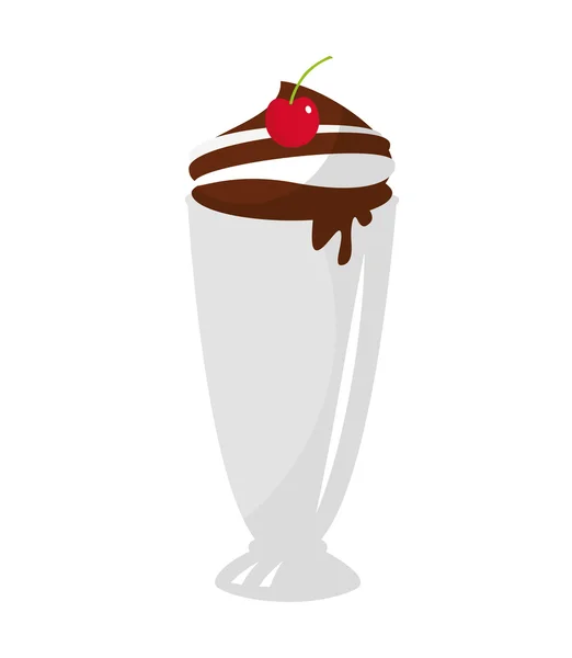 Delicioso ícone de milk shake — Vetor de Stock