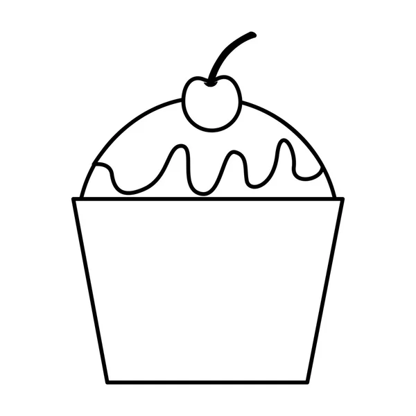 おいしい甘いカップケーキ アイコン — ストックベクタ