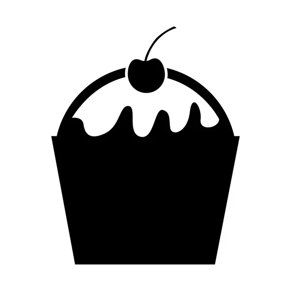 Lahodný sladký košíček ikona — Stockový vektor