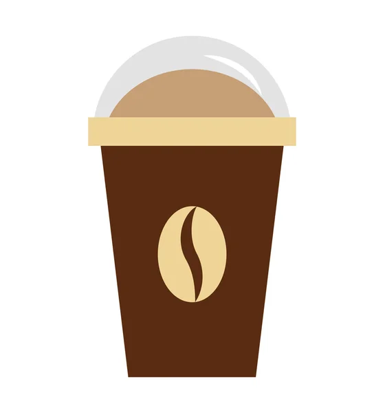 Kaffe dryck glas ikon — Stock vektor
