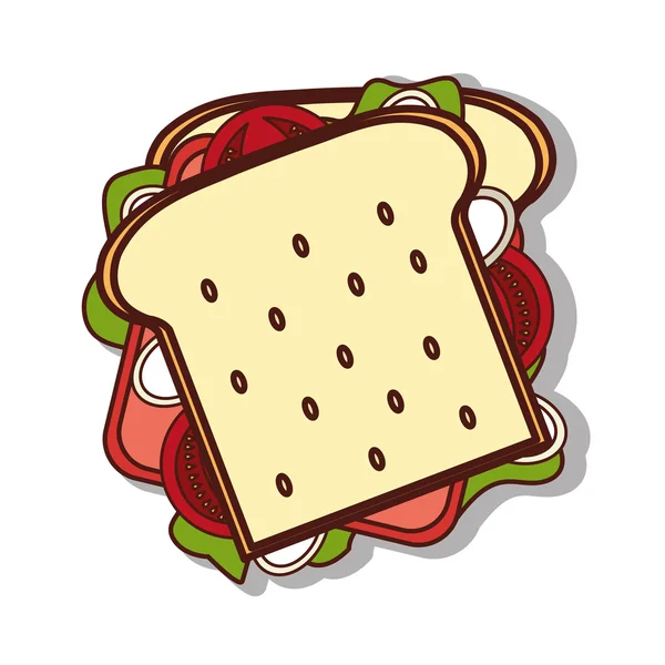 Ikona rychlého občerstvení vynikající sandwish — Stockový vektor