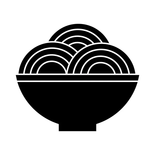 Piatto di spaghetti icona — Vettoriale Stock
