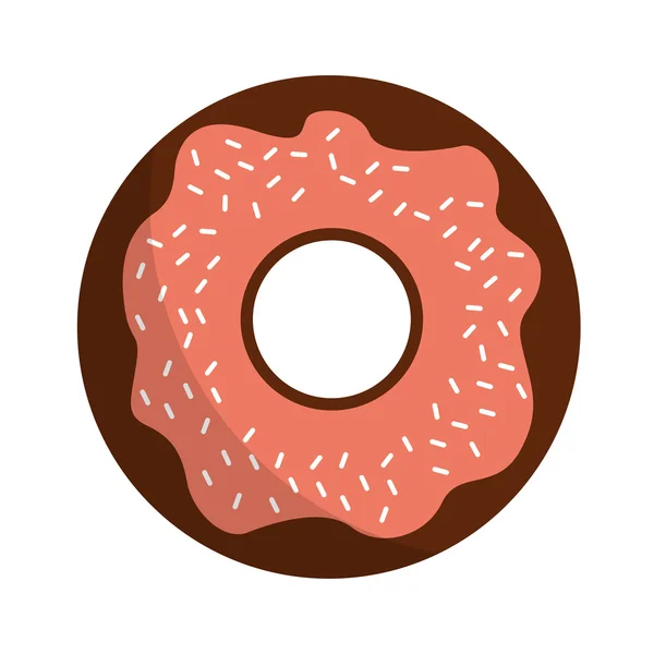 Delicioso dulce donut icono — Vector de stock