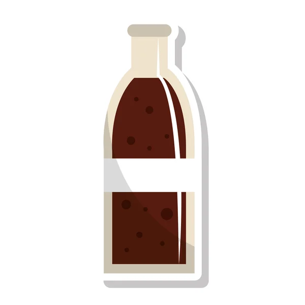 Botella de refresco icono de vidrio — Vector de stock