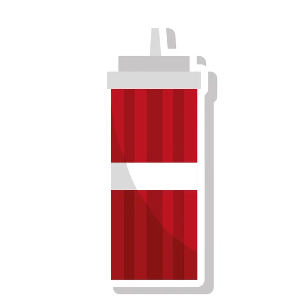 Bouteille de sauce fast food icône — Image vectorielle