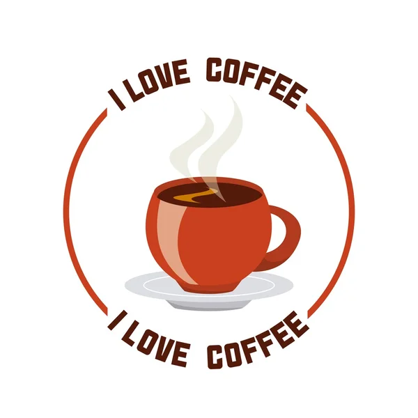 Coffee cup house isolated icon — Stock Vector